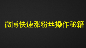 微博快速涨粉丝操作秘籍-打鱼晒网学习库 - 实用知识干货分享，轻量碎片化学习首选