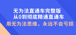 无为法直通车教程完整版：教你彻底精通直通车永不亏损的秘诀-打鱼晒网学习库 - 实用知识干货分享，轻量碎片化学习首选