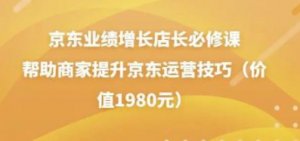 京东业绩增长店长必修课：帮助商家提升京东运营技巧-打鱼晒网学习库 - 实用知识干货分享，轻量碎片化学习首选