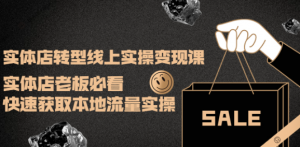 实体店转型线上变现课程：实体店老板必看，快速获取本地流量-打鱼晒网学习库 - 实用知识干货分享，轻量碎片化学习首选