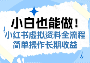 小白也能做！小红书虚拟资料全流程，简单操作长期收益-打鱼晒网学习库 - 实用知识干货分享，轻量碎片化学习首选
